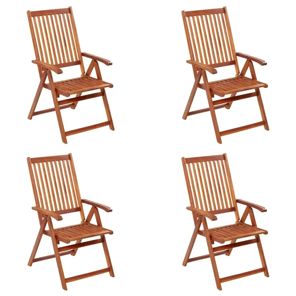 Folding Garden Chairs 4 pcs Solid Acacia Wood 3065515