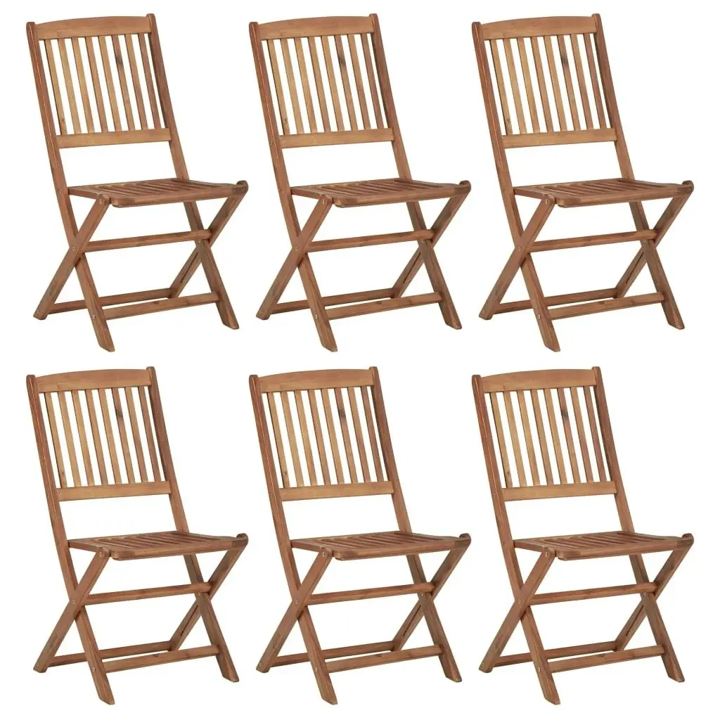 Folding Garden Chairs 6 pcs Solid Wood Acacia 3065522