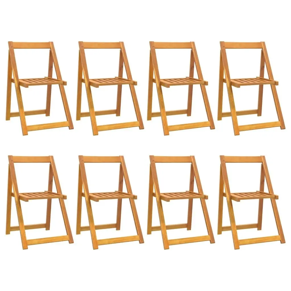 Folding Garden Chairs 8 pcs Solid Wood Acacia 3104965