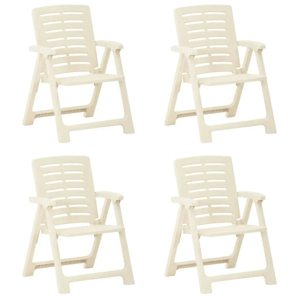 Garden Chairs 4 pcs Plastic White 315839