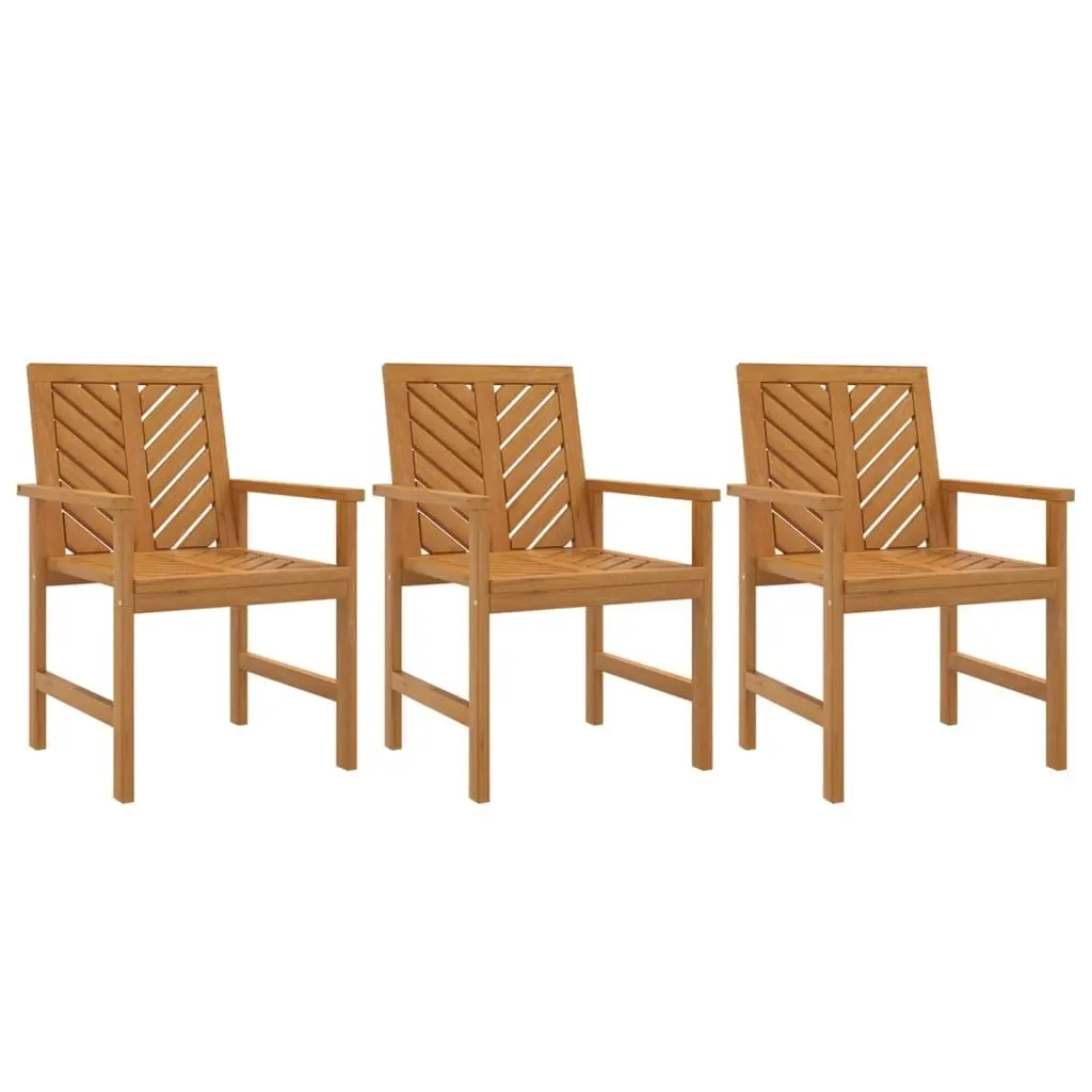 Garden Dining Chairs 3 pcs Solid Wood Acacia 362228