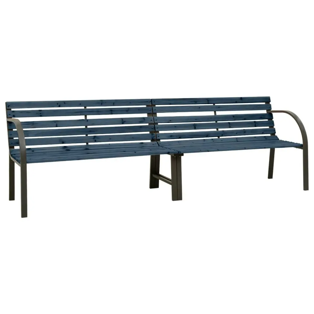 Twin Garden Bench 241 cm Solid Wood Chinese Fir Grey 317124