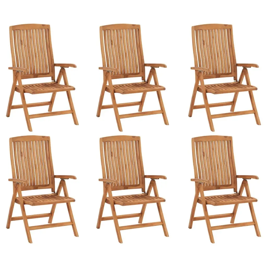 Reclining Garden Chairs 6 pcs Solid Teak Wood 3072628