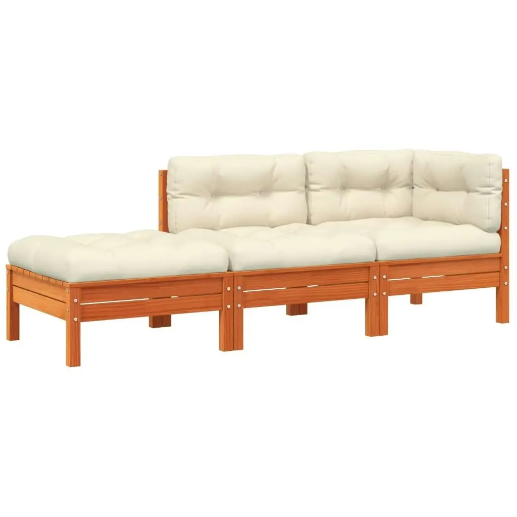 Garden Sofa with Cushions and Footstool 2-Seater 838174