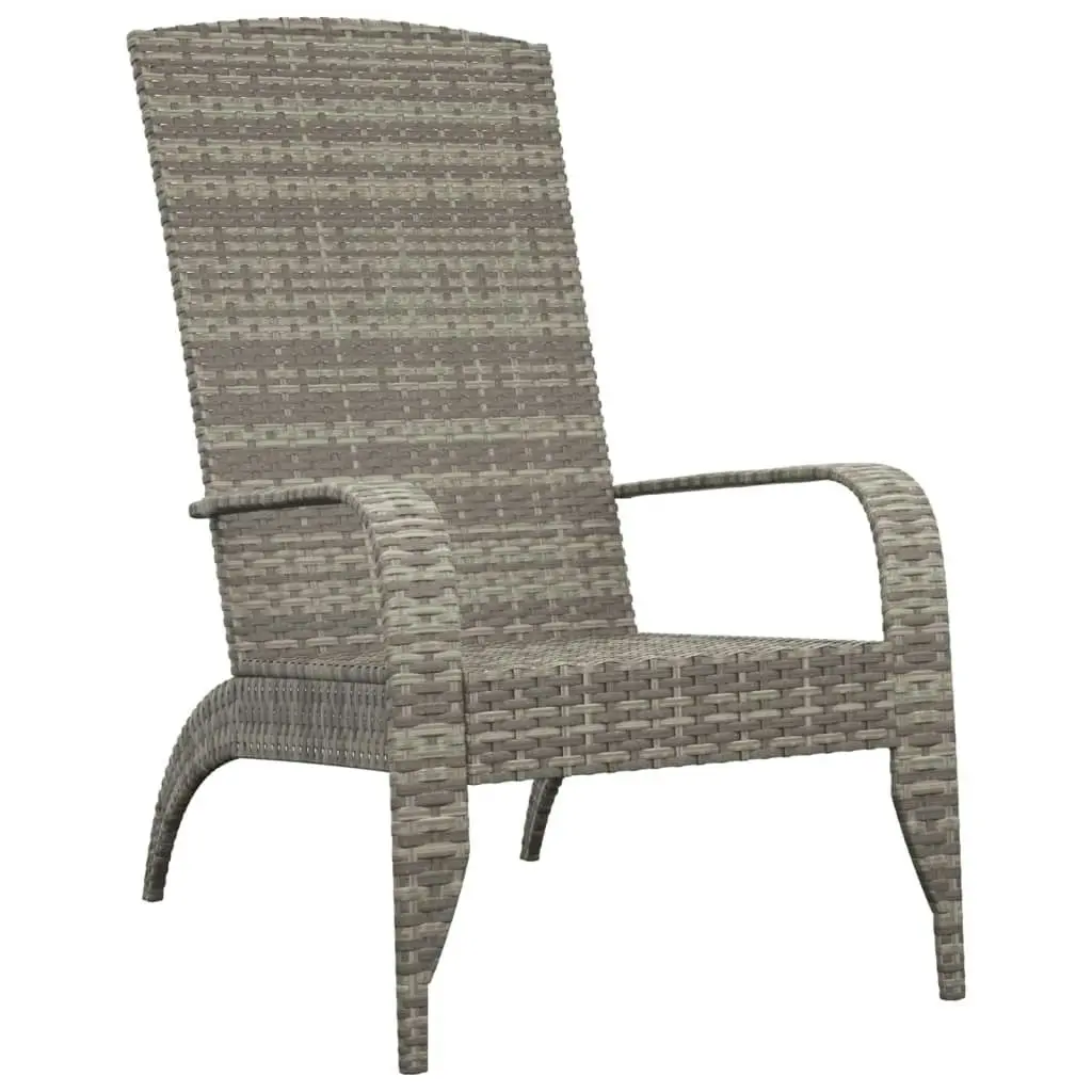 Garden Adirondack Chair Grey Poly Rattan 319695