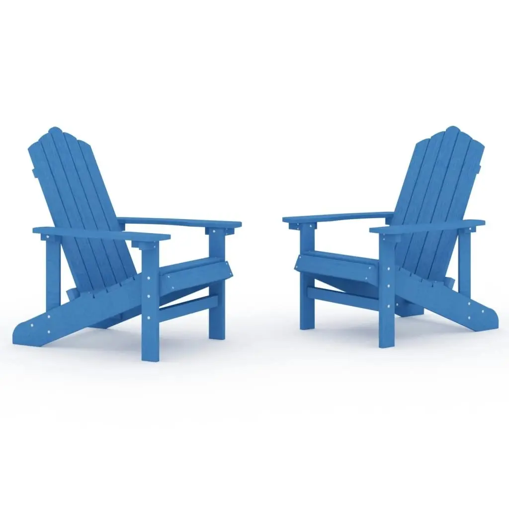 Garden Adirondack Chairs 2 pcs HDPE Aqua Blue 3095695