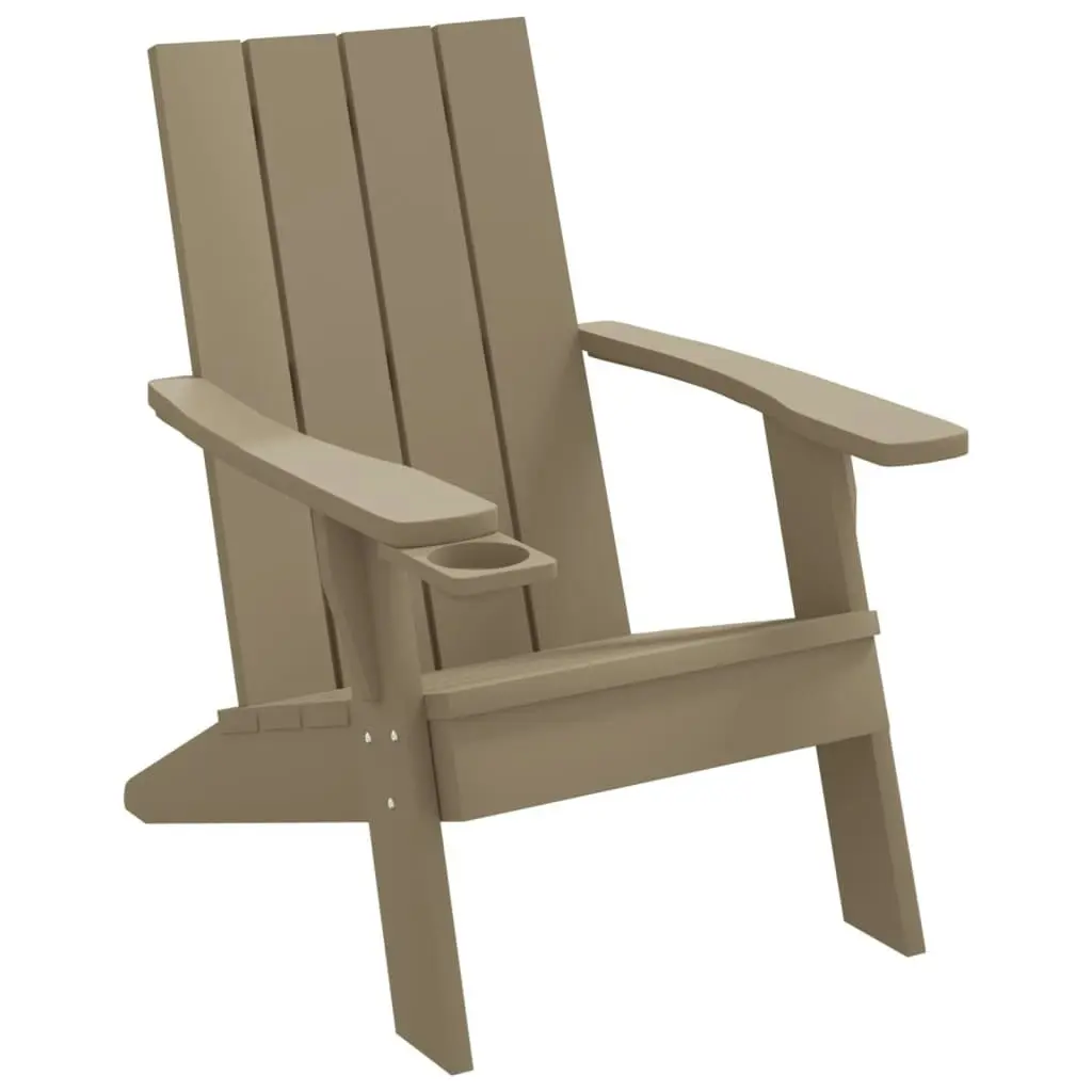 Garden Adirondack Chair Light Brown 75x88.5x89.5cm Polypropylene 364175