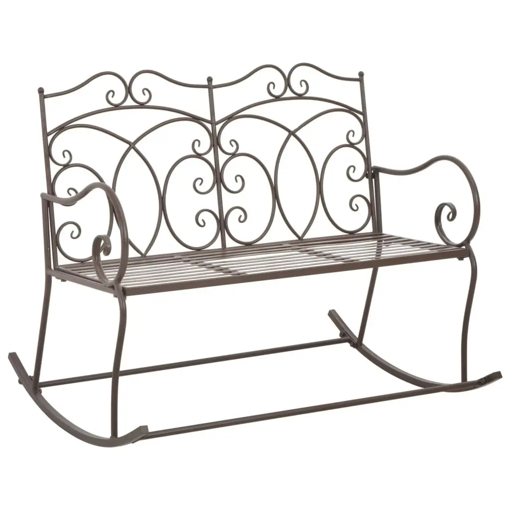 Garden Bench 104 cm Iron Antique Brown 45437