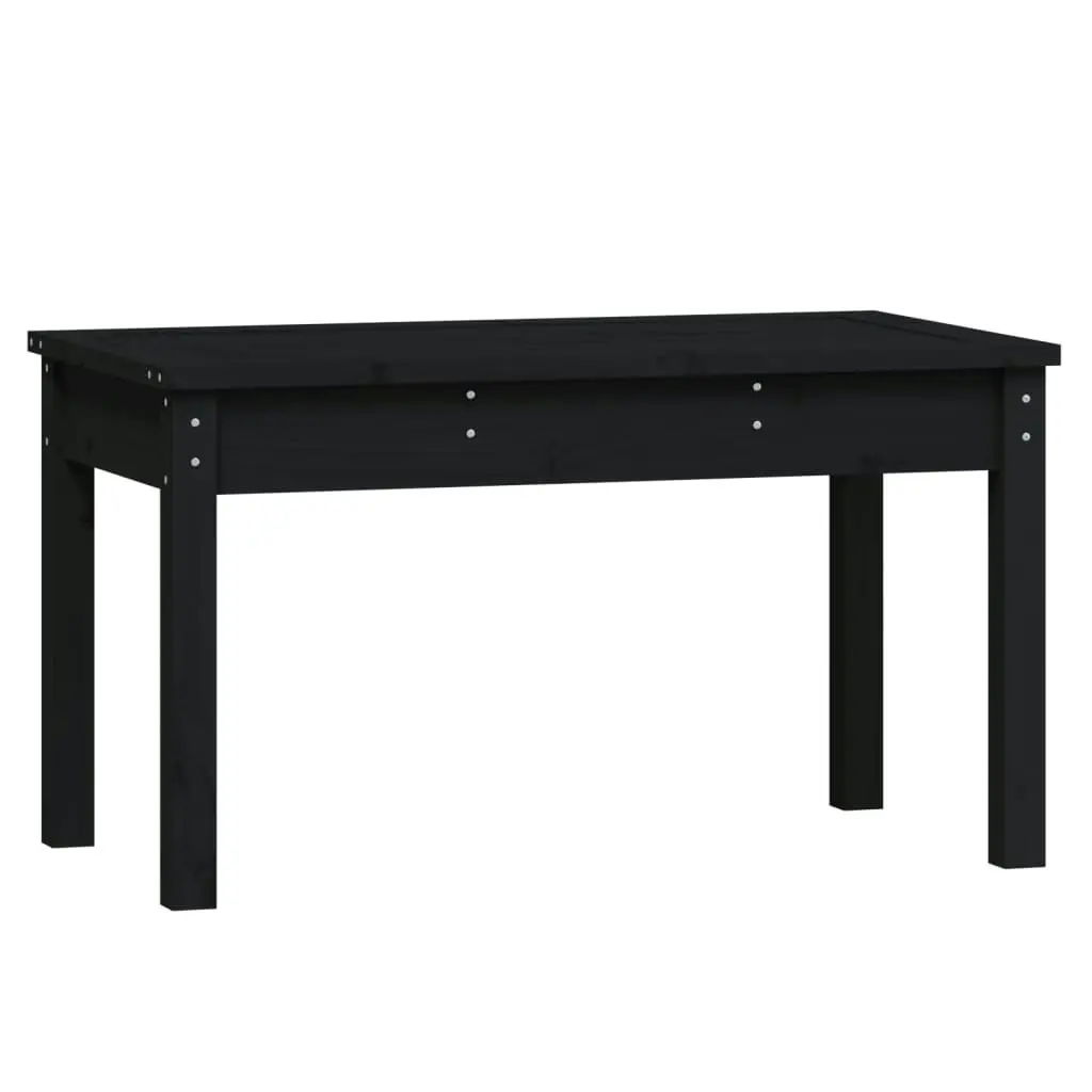 Garden Bench Black 80x44x45 cm Solid Wood Pine 824001