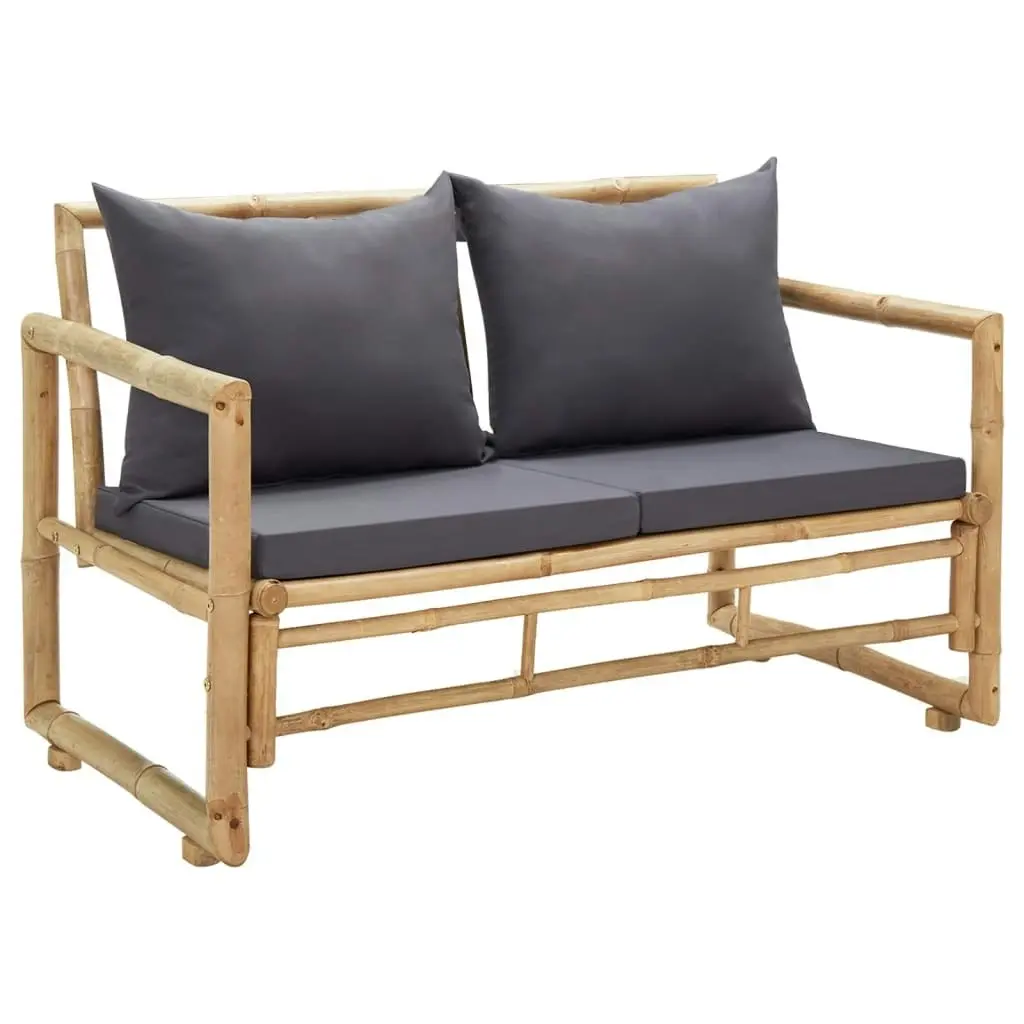 Garden Bench with Cushions 115 cm Bamboo 315597