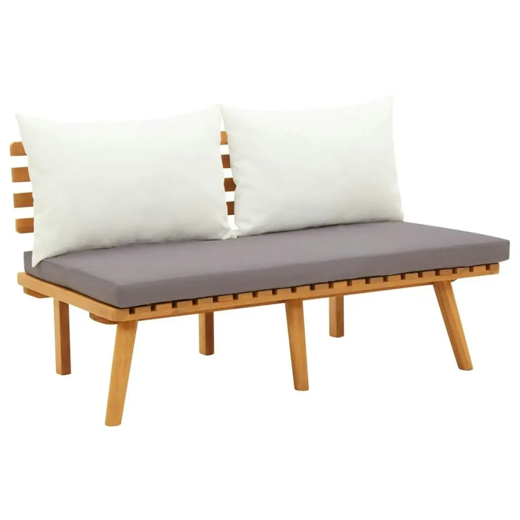 Garden Bench with Cushions 115 cm Solid Acacia Wood 46672