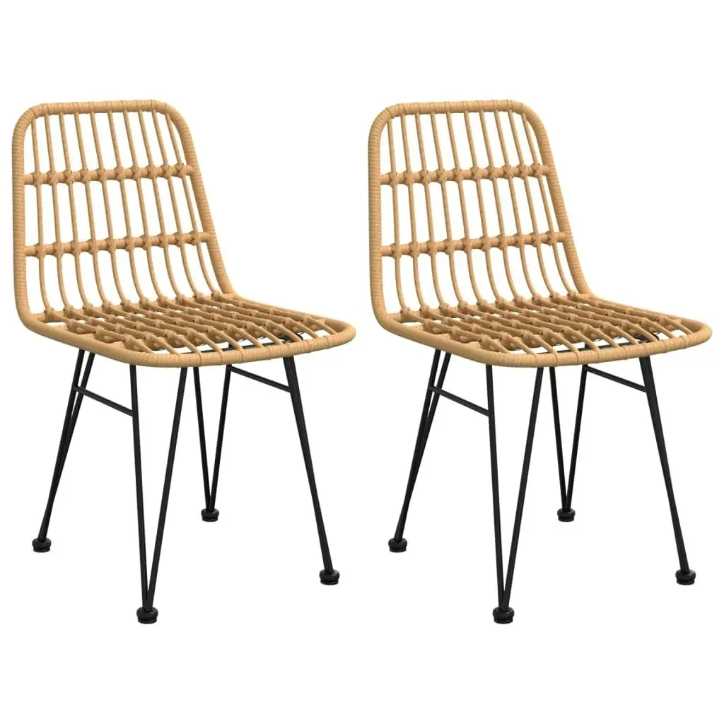 Garden Chairs 2 pcs 48x62x84 cm PE Rattan 319428