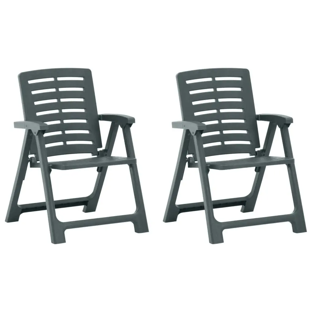 Garden Chairs 2 pcs Plastic Green 315837