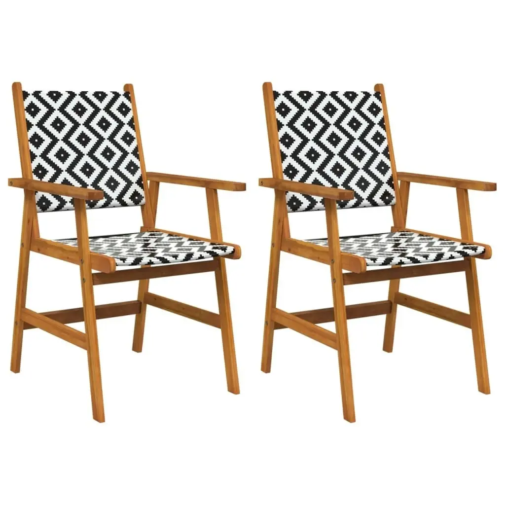 Garden Chairs 2 pcs Solid Acacia Wood 316249