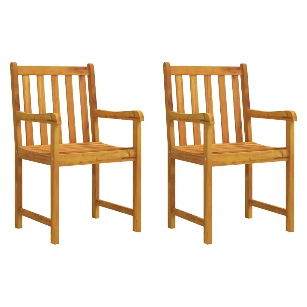 Garden Chairs 2 pcs Solid Acacia Wood 316609