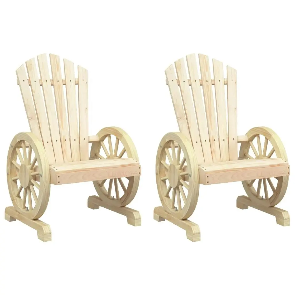 Garden Adirondack Chairs 2 pcs Solid Wood Fir 365091