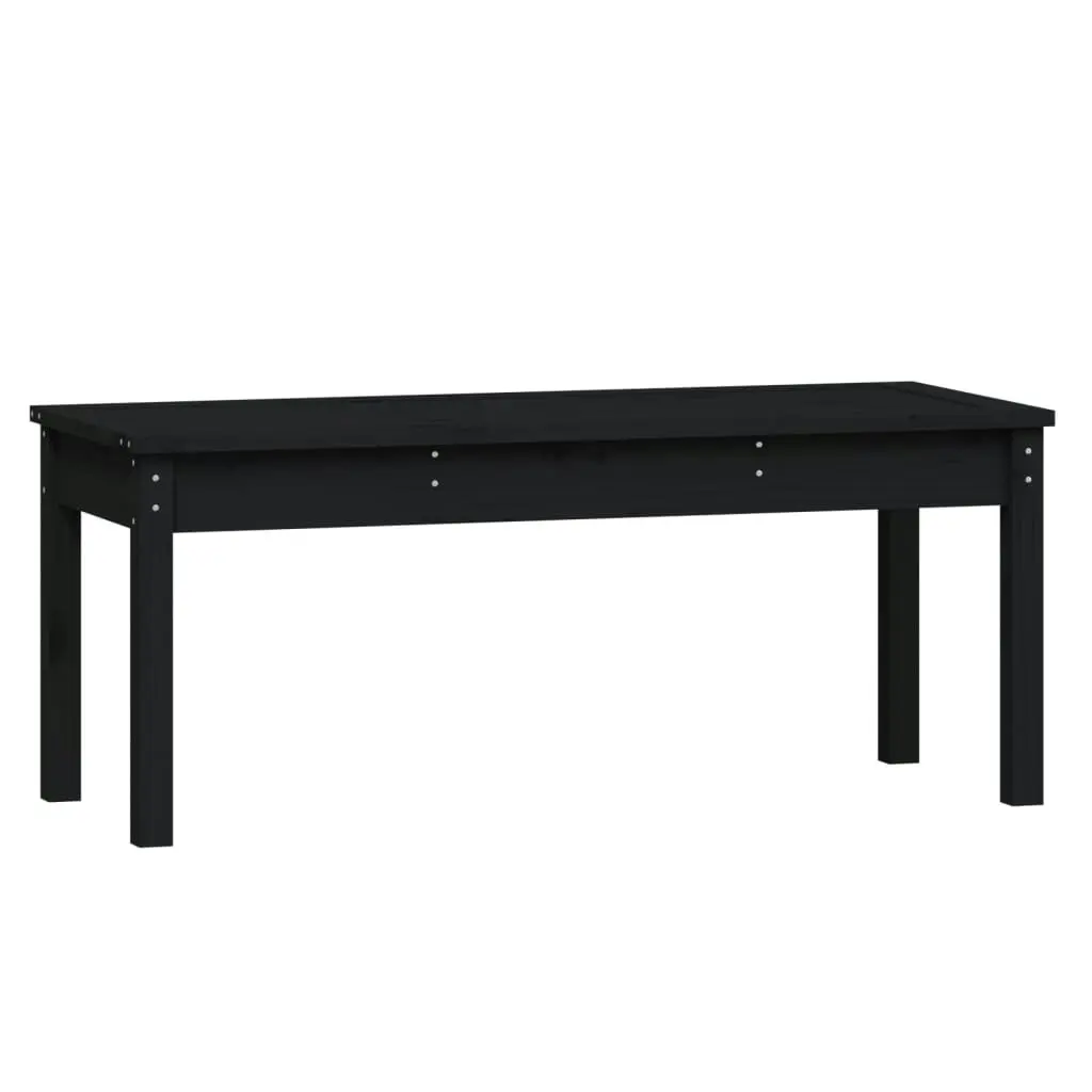 Garden Bench Black 109x44x45 cm Solid Wood Pine 824008