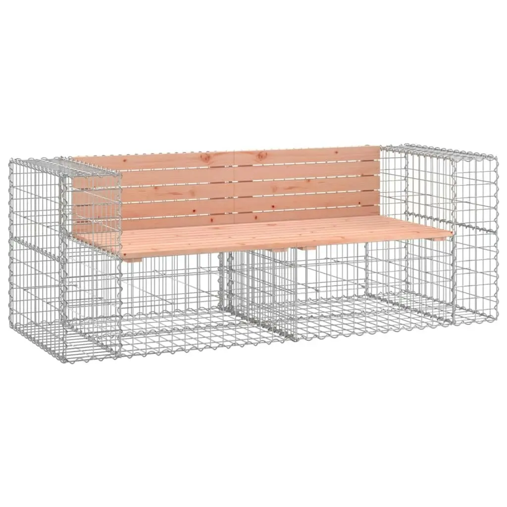 Garden Bench Gabion Design 184x71x65.5 cm Solid Wood Douglas 3196237