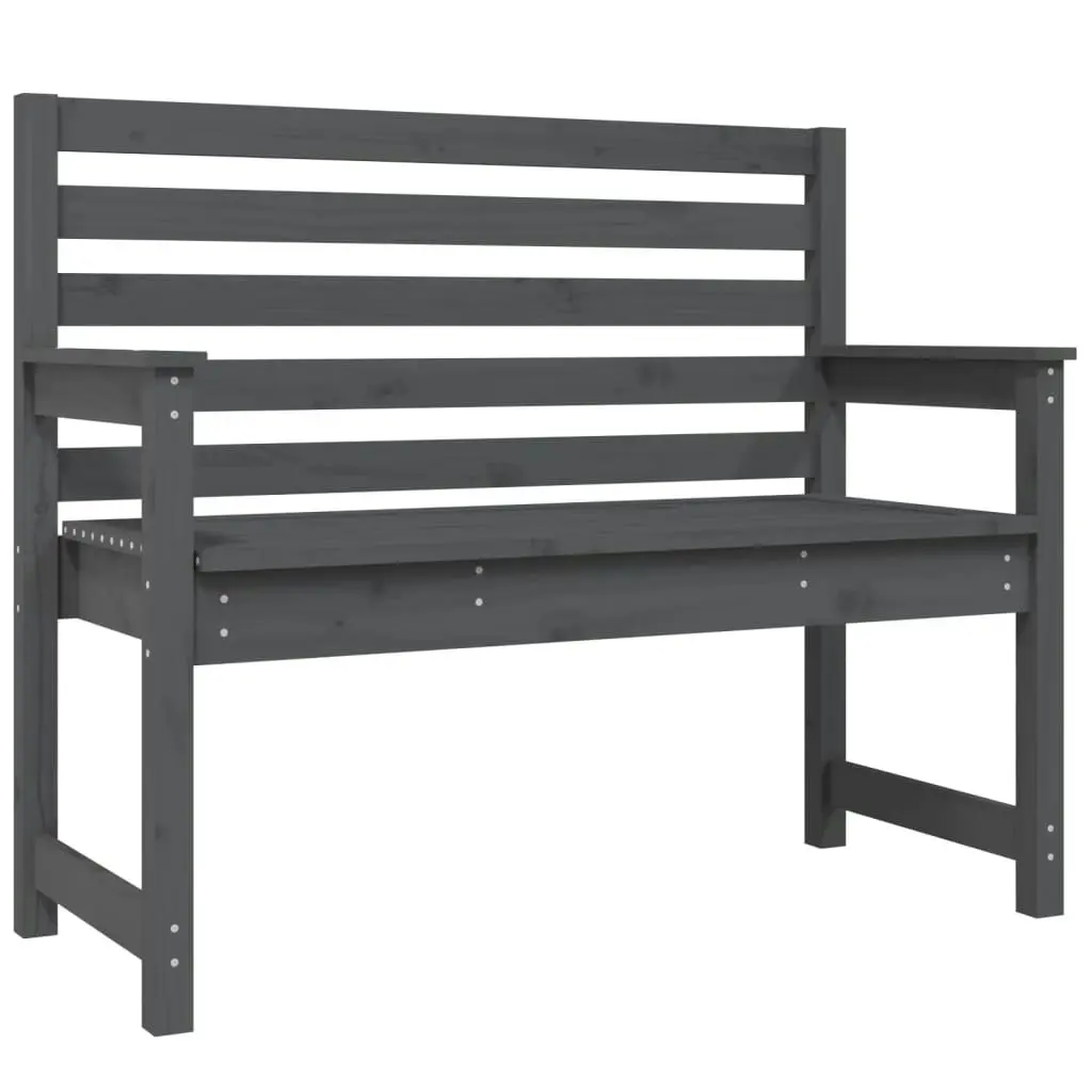 Garden Bench Grey 109x48x91.5 cm Solid Wood Pine 824062