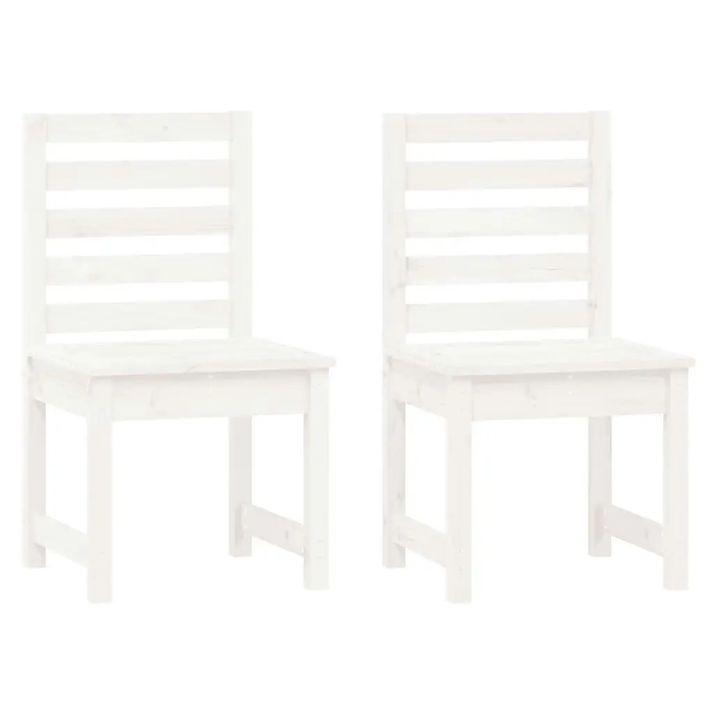 Garden Chairs 2 pcs White 50x48x91.5 cm Solid Wood Pine 824026