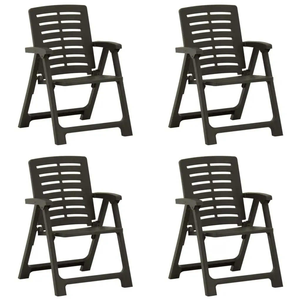 Garden Chairs 4 pcs Plastic Anthracite 315841