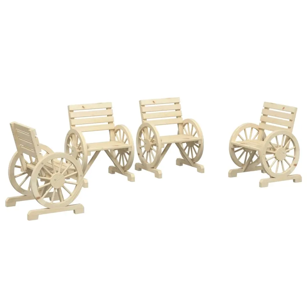 Garden Chairs 4 pcs Solid Wood Fir 3207127