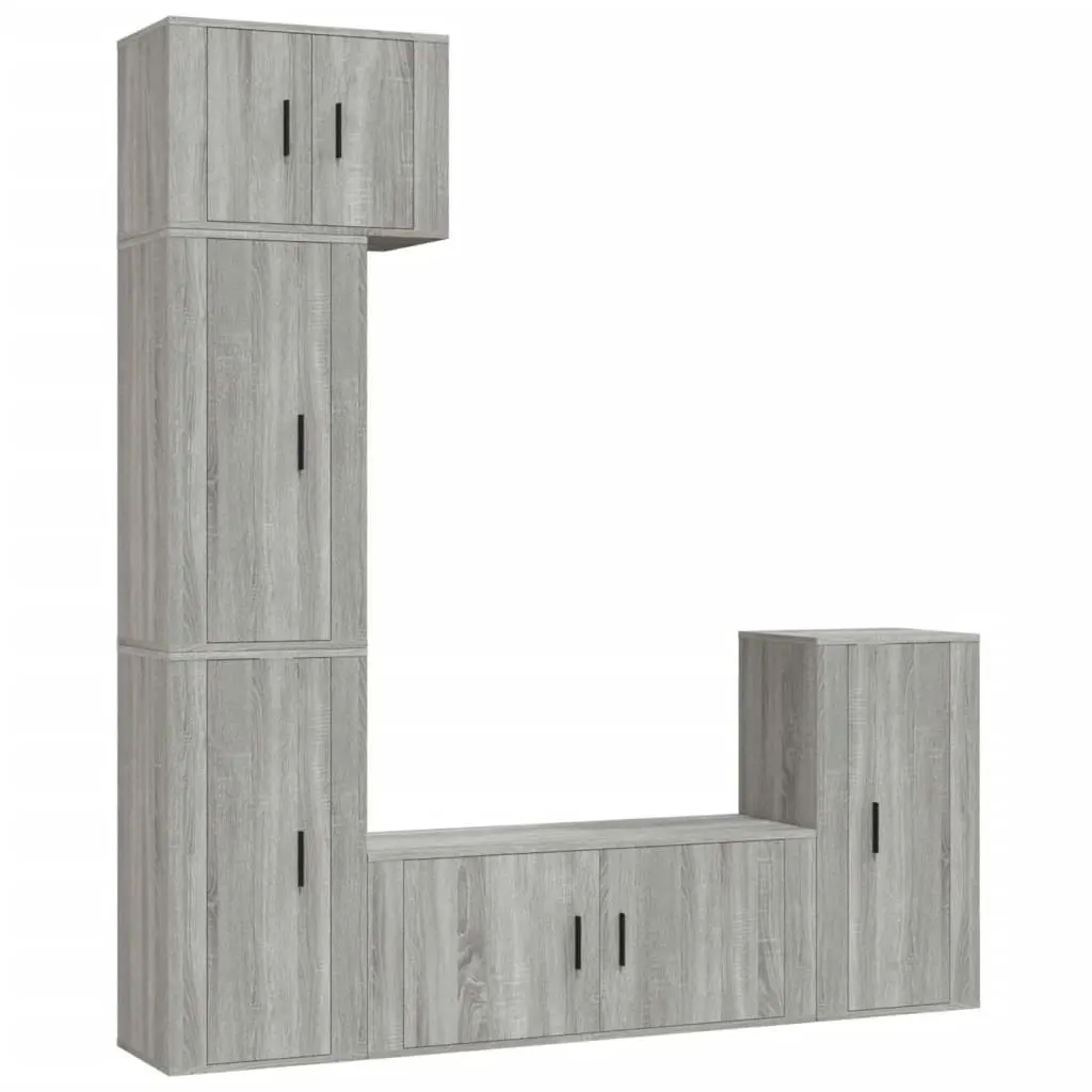 5 Piece TV Cabinet Set Grey Sonoma Engineered Wood 3188620