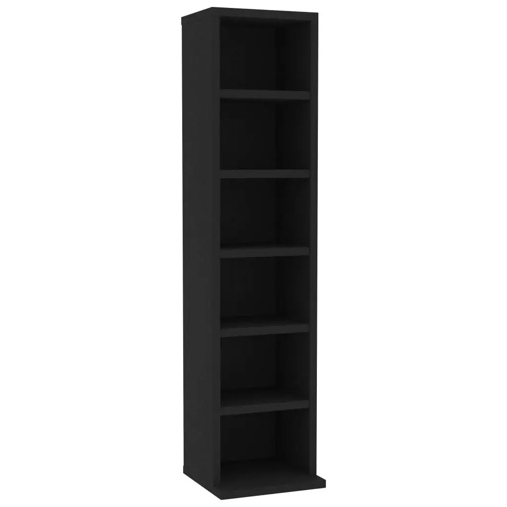 CD Cabinet Black 21x20x88 cm Engineered Wood 800352