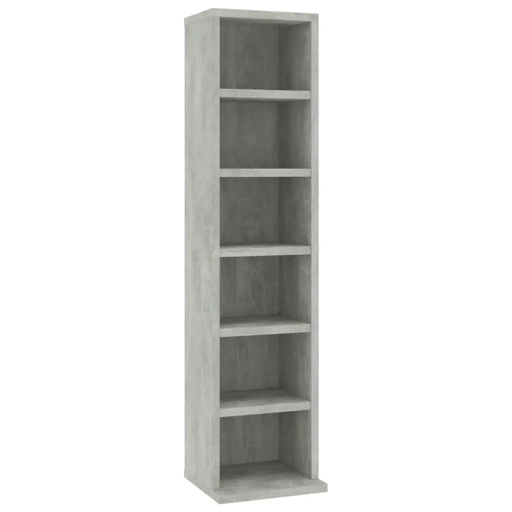 CD Cabinet Concrete Grey 21x20x88 cm Engineered Wood 800355