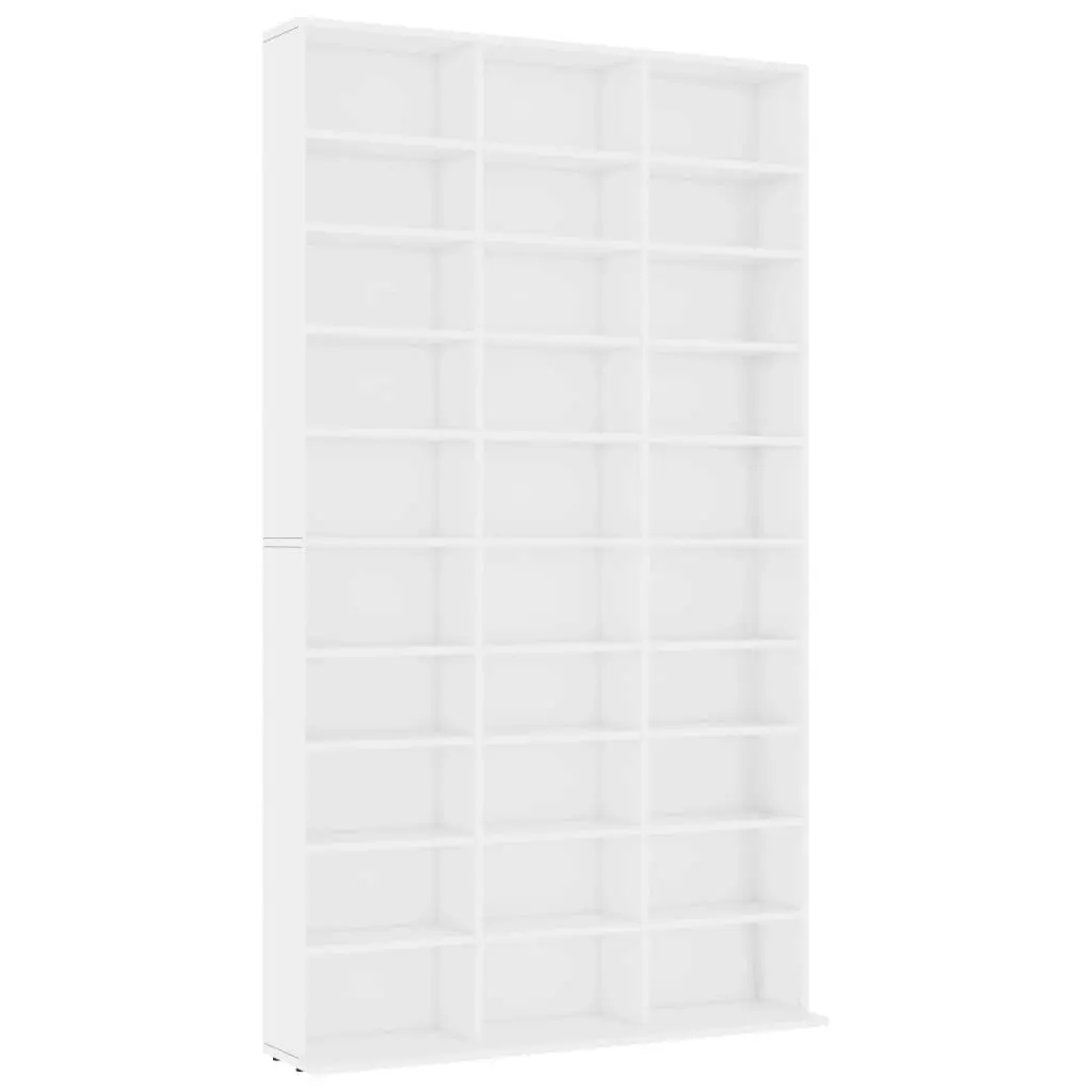 CD Cabinet White 102x16x177.5 cm Engineered Wood 801778