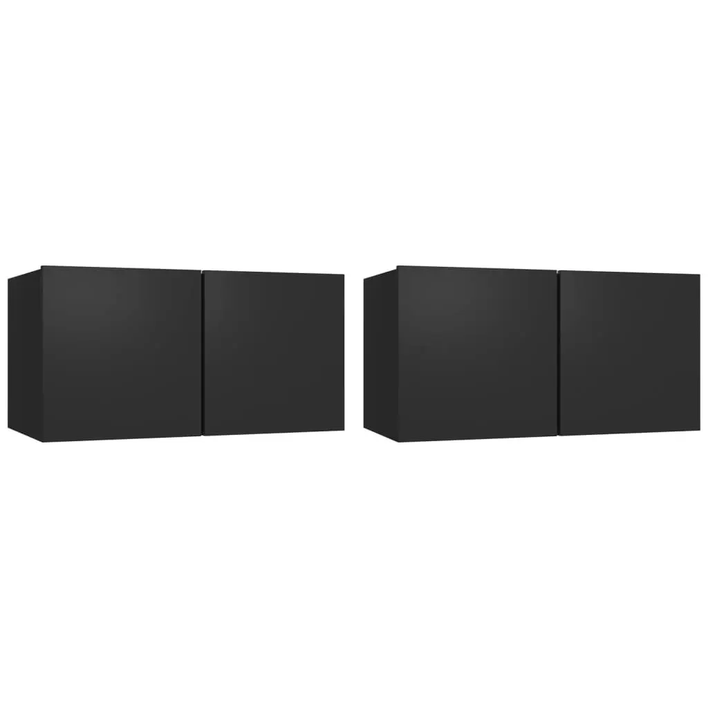 Hanging TV Cabinets 2 pcs Black 60x30x30 cm 804512