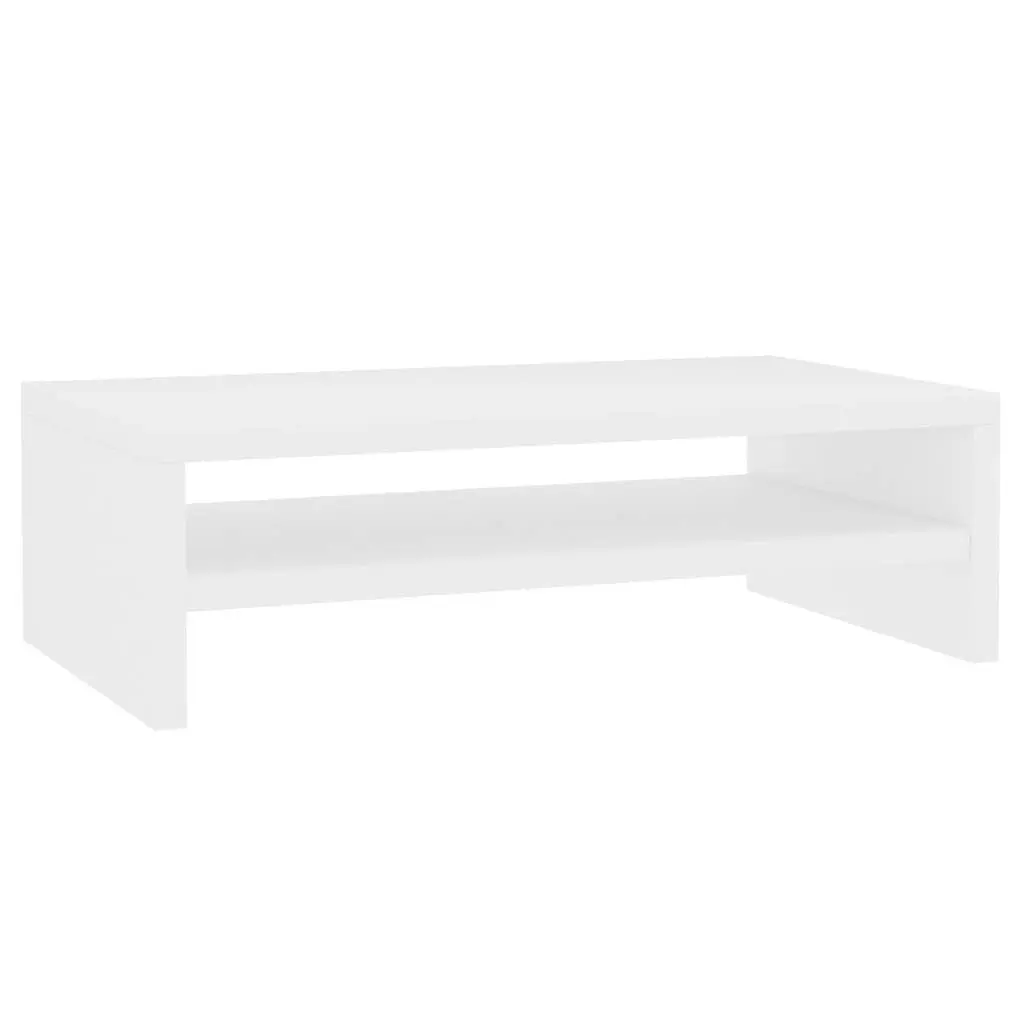 Monitor Stand White 42x24x13 cm Engineered Wood 800216