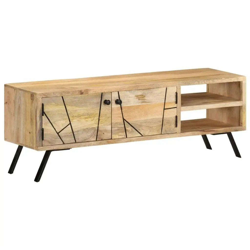 TV Cabinet 110x30x40 cm Solid Mango Wood 328312