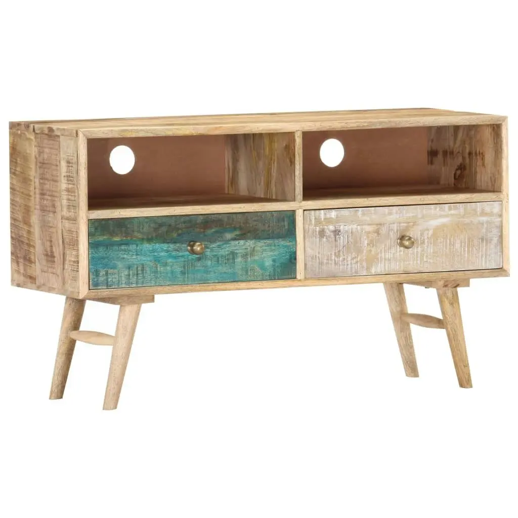 TV Cabinet 88x30x50 cm Solid Mango Wood 287368