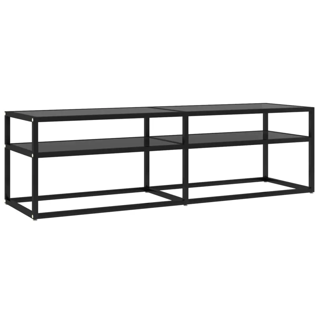 TV Cabinet Black 140x40x40.5 cm Tempered Glass 331715