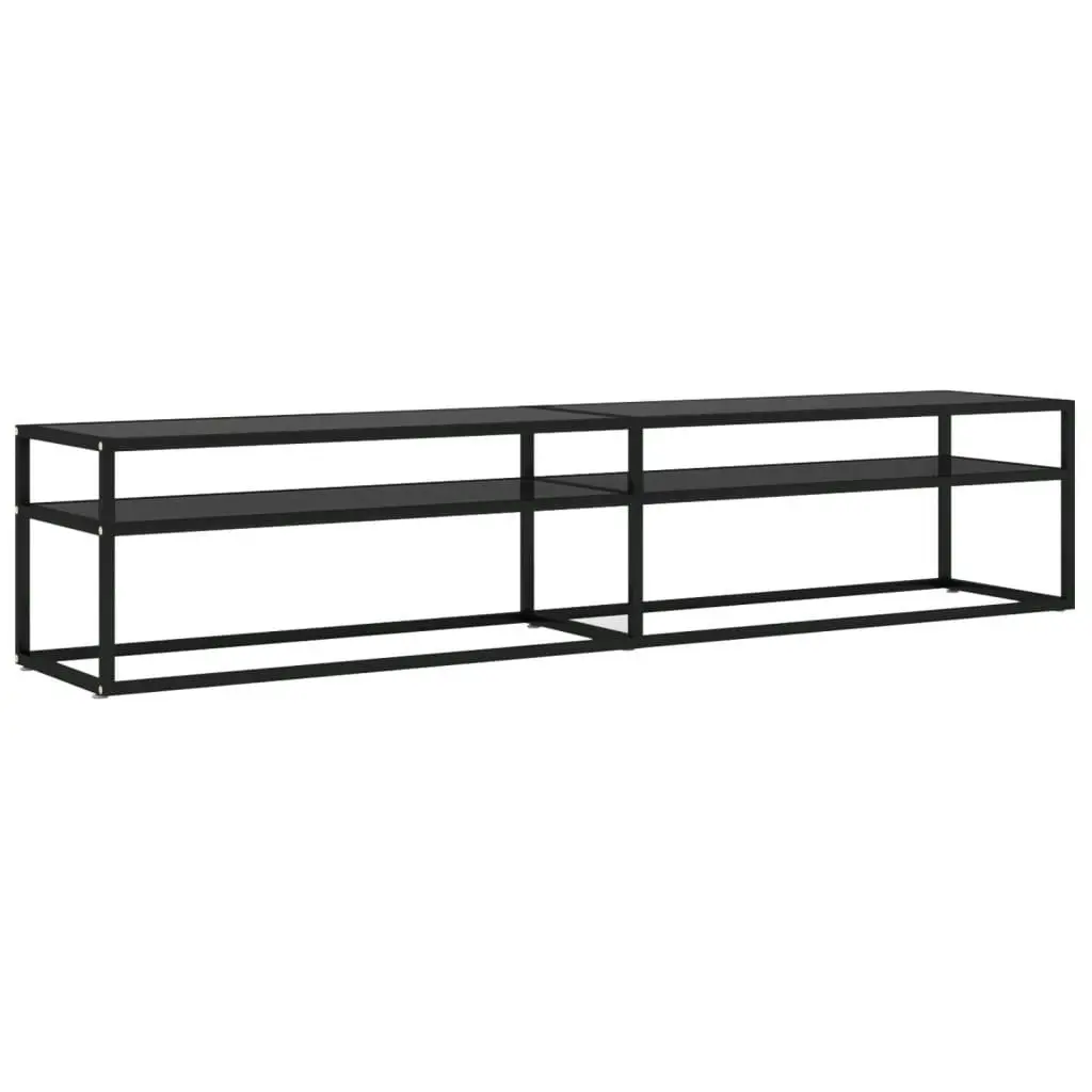 TV Cabinet Black 200x40x40.5 cm Tempered Glass 331727