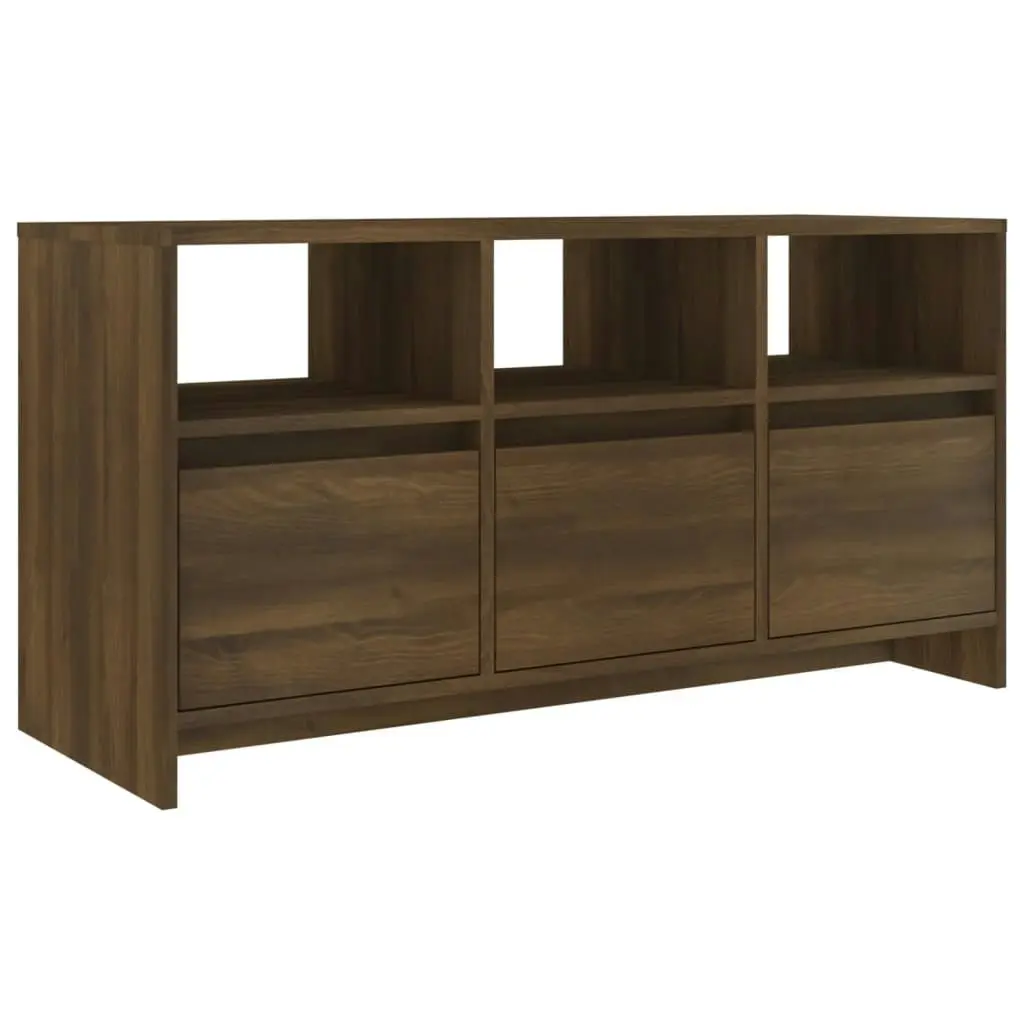 TV Cabinet Brown Oak 102x37.5x52.5 cm Engineered Wood 813025