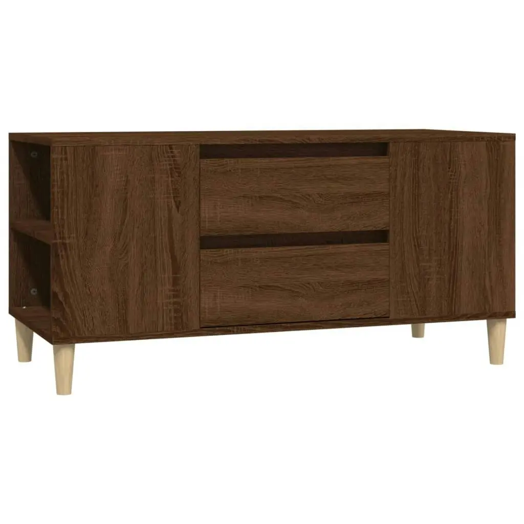 TV Cabinet Brown Oak 102x44.5x50 cm Engineered Wood 819603