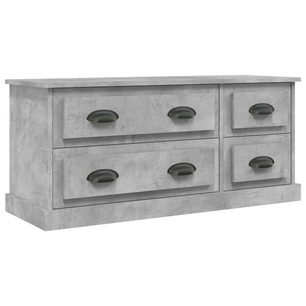 TV Cabinet Concrete Grey 100x35.5x45 cm Engineered Wood 816452