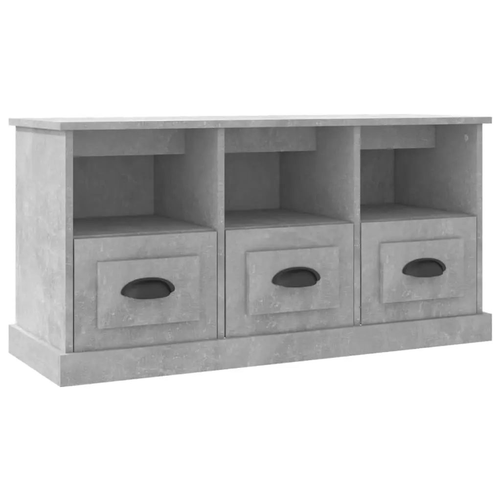 TV Cabinet Concrete Grey 100x35x50 cm Engineered Wood 816292