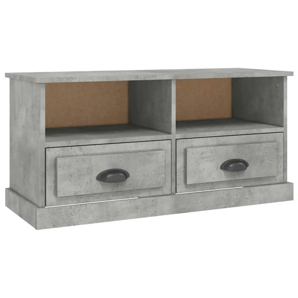 TV Cabinet Concrete Grey 93x35.5x45 cm Engineered Wood 816468