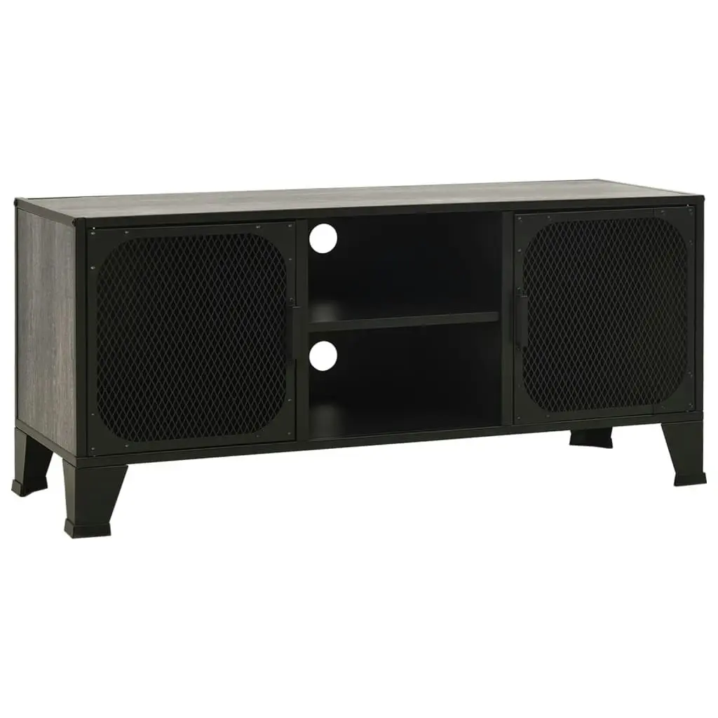 TV Cabinet Grey 105x36x47 cm Metal and MDF 335910