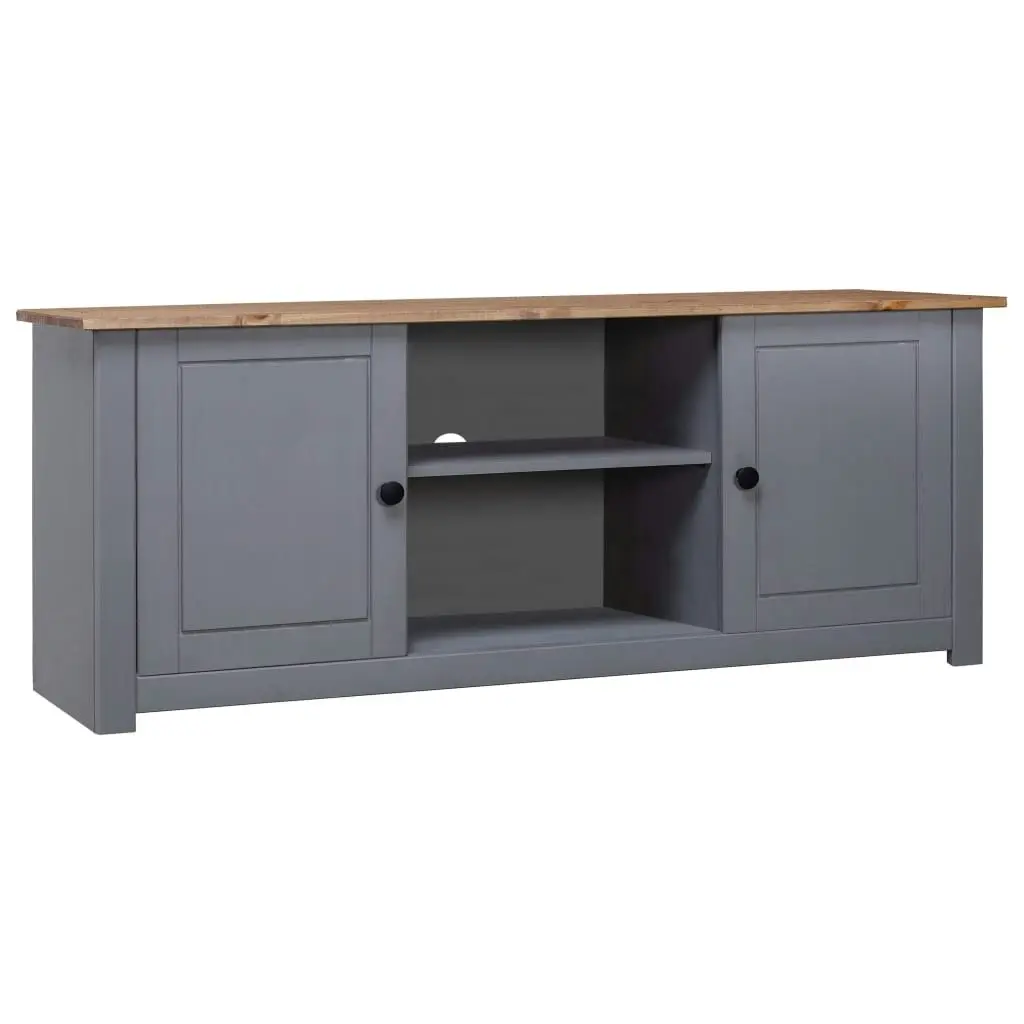 TV Cabinet Grey 120x40x50 cm Solid Pine Wood Panama Range 282671