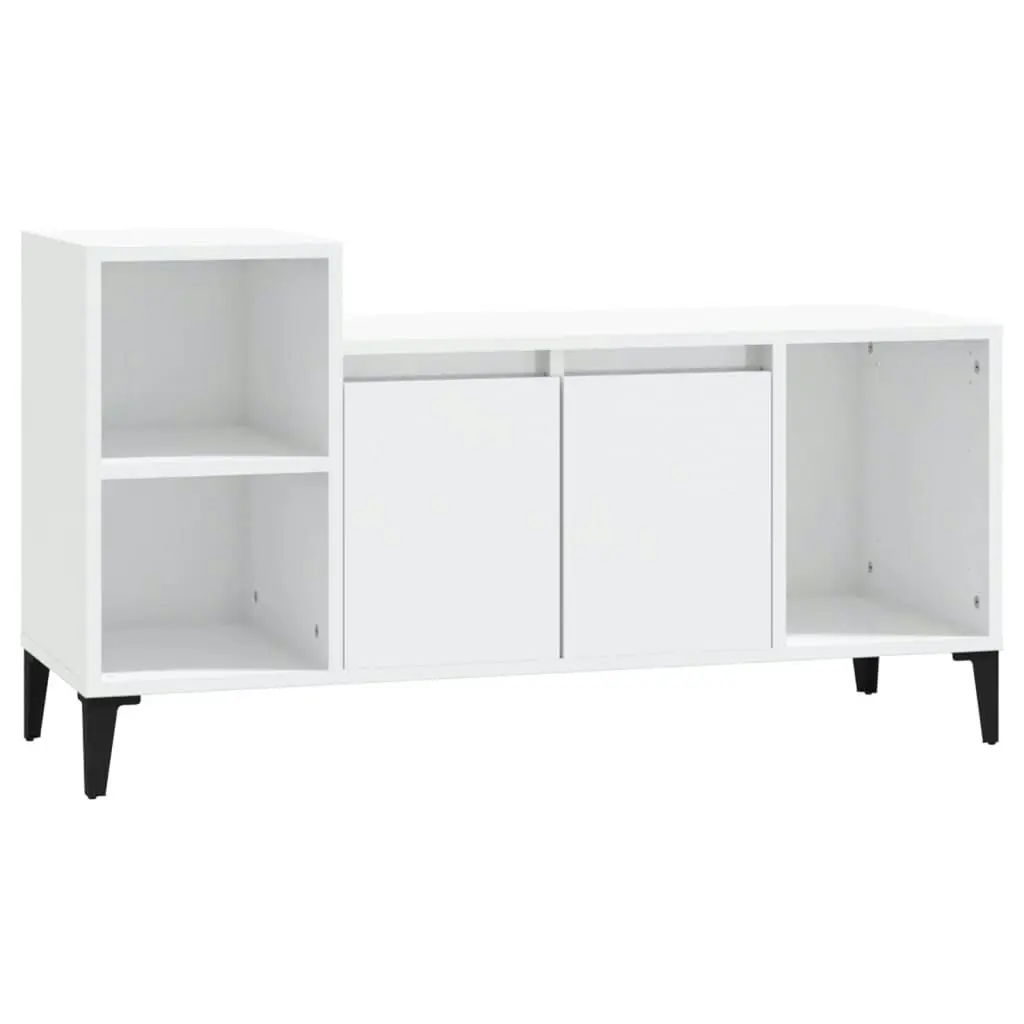 TV Cabinet High Gloss White 100x35x55 cm Engineered Wood 821182