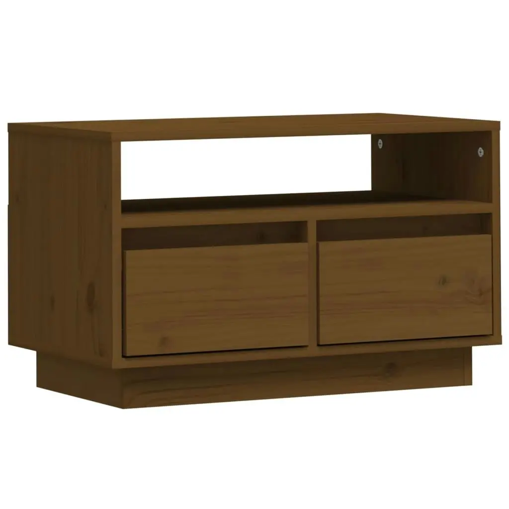 TV Cabinet Honey Brown 60x35x37 cm Solid Wood Pine 813428