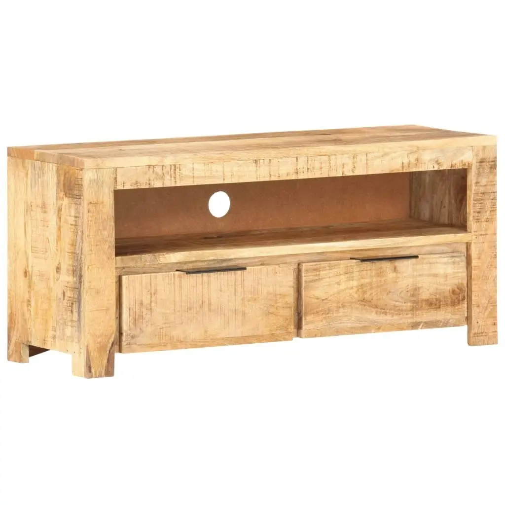 TV Cabinet 90x30x40 cm Solid Rough Mango Wood 320203