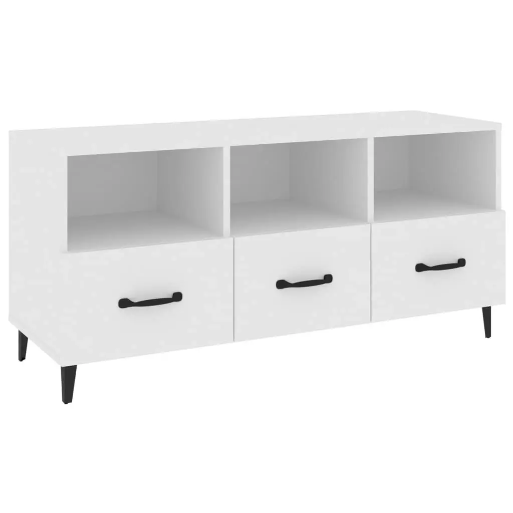 TV Cabinet White 102x35x50 cm Engineered Wood 812609