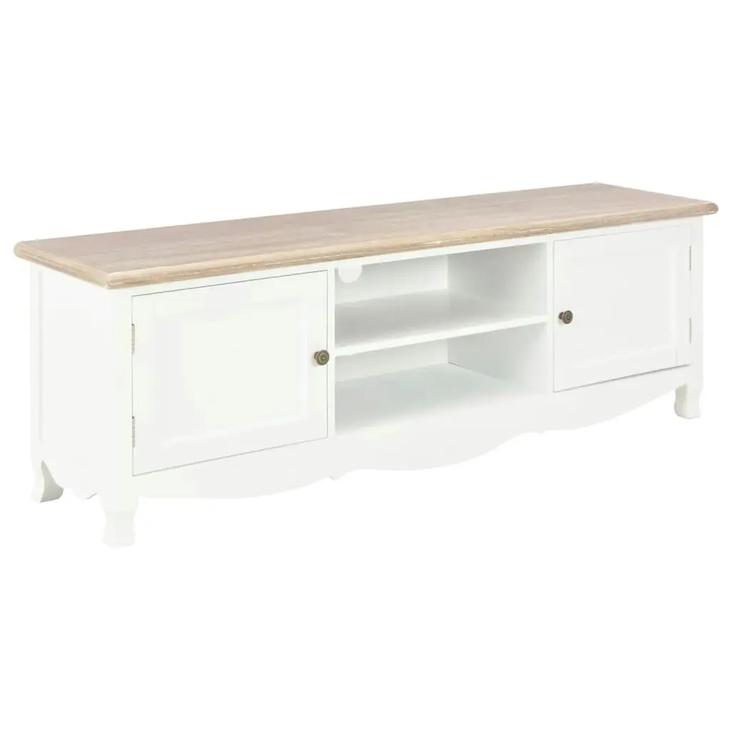 TV Cabinet White 120x30x40 cm Wood 249889