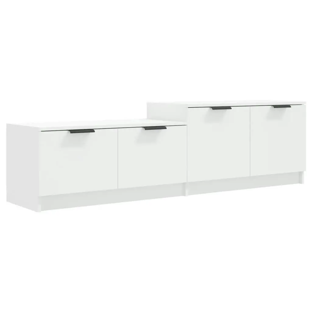 TV Cabinet White 158.5x36x45 cm Engineered Wood 811484