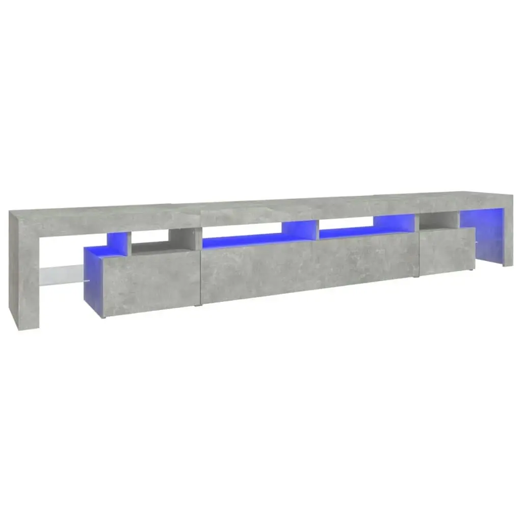 TV Cabinet with LED Lights Concrete Grey 260x36.5x40 cm 3152781